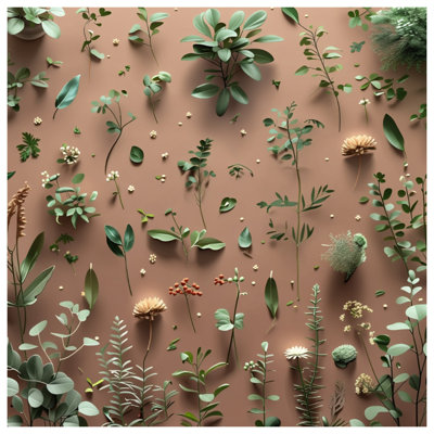 Édredon verdure à motif floral scandinave