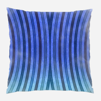 Fabric Striped Microsuede Reversible Throw Pillow
