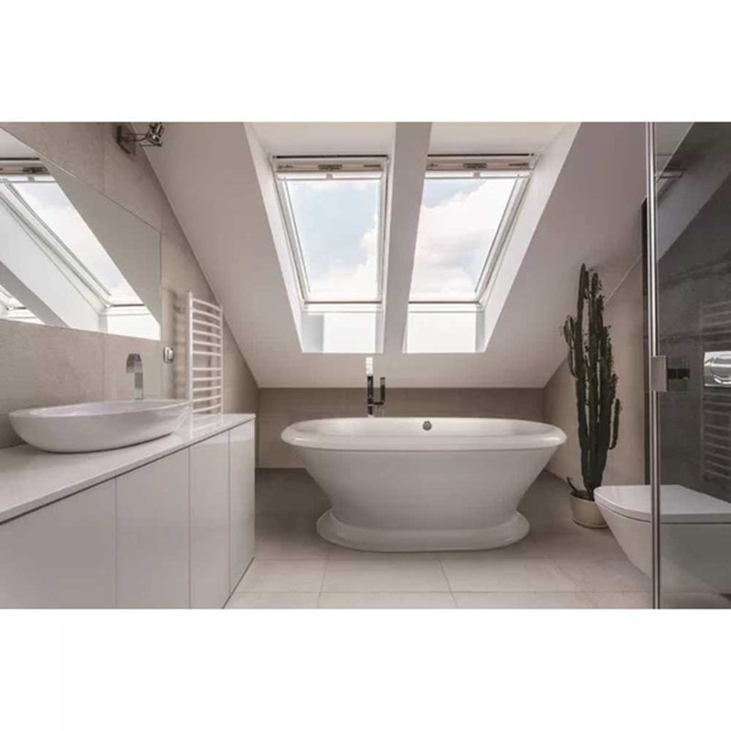Lauren 70'' x 40'' Soaking Acrylic Bathtub, Satin Chrome