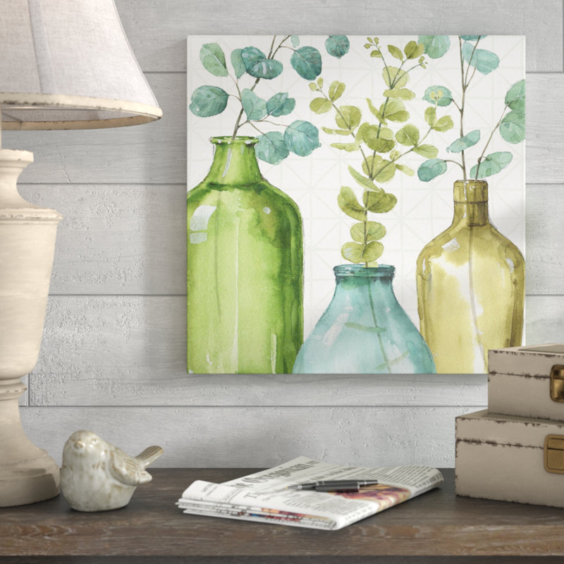 " Mixed Greens LVI " by Lisa Audit, 31.5" H x 31.5" W x 2" D, Champagne Floater Frame