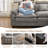 46" W Cloud Oversized Chenille Armchair with Ottoman-1498113857