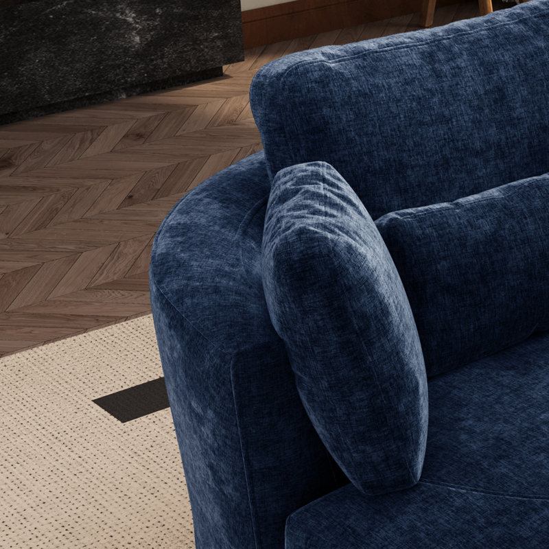 Fauteuil demi-tonneau pivotant l 50 po, Bleu
