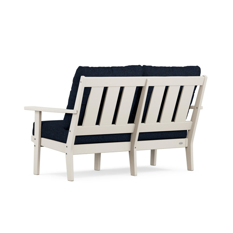 Lakeside Oxford Deep Seating Loveseat, Gray Mist, Black