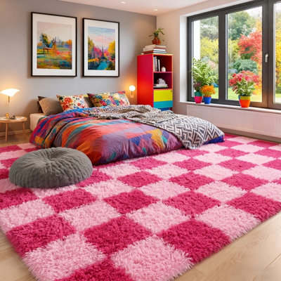 Silk-Cloud Series - Sleek Premium Velvet Area Rug, Smooth Touch Silky Microfiber, Non-Slip & Shed-Free Minimalist Shag Rug for Bedroom