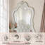 Miroir blanc perle