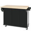 Chariot de cuisine Drop, noir. Armoire avec rangement interne, 5 roulettes pour la mobilité dans la salle à manger Black Island et une organisation efficace-276653481