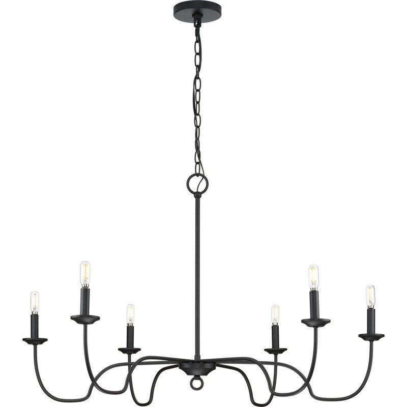 Lustre traditionnel de style bougie à 6 lumières Mercuri