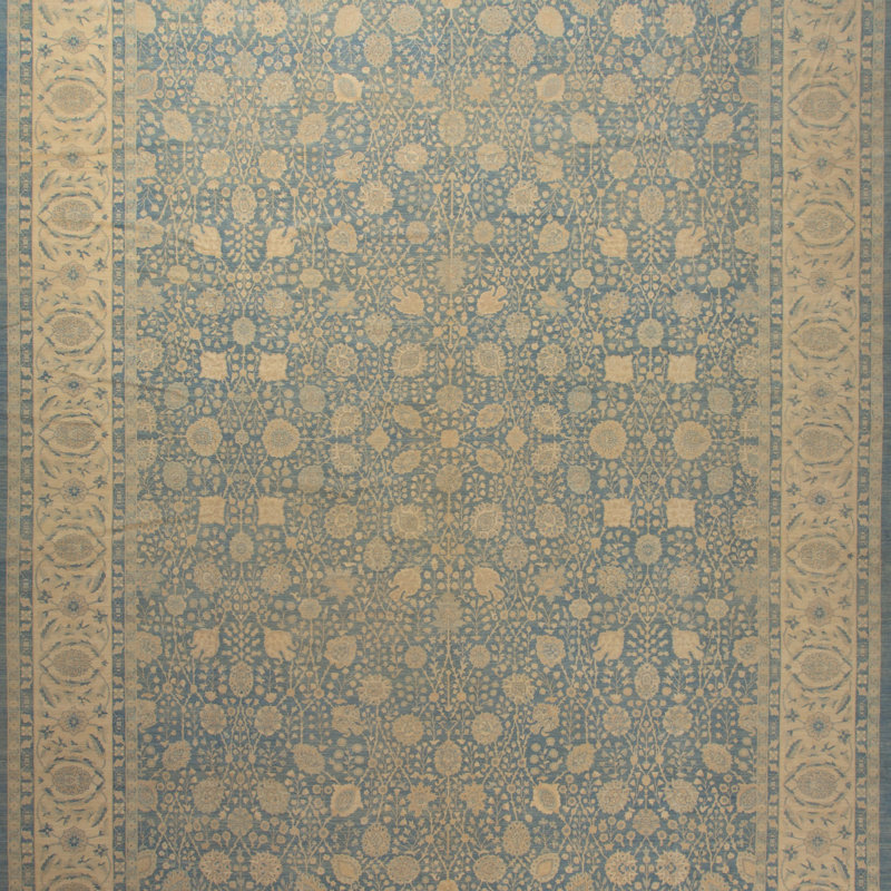 Blue Traditional Wool Rug - 16'4" x 23'7"