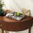 Artisan-Crafted Wave-Pattern Demi-Lune Console Table With Brown Woodgrain,Unique Half Moon Design End Table With 2 Storage Drawers And Bottom Shelf For Living Room, Bedroom, Study, Hallway-227626042