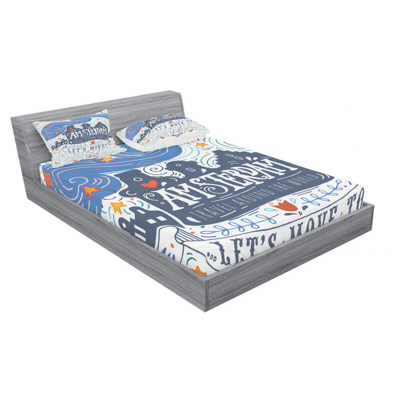 Microfiber Sheet Set, Queen Sheet Set with Fitted Sheet