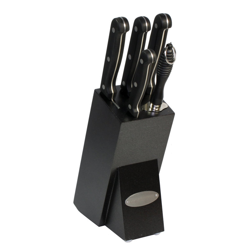 Oceanstar Design 6 Piece High Carbon Stainless Steel Knife Block Set