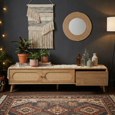 Meuble télé 70,8 po - Boho Modern Farmhouse - Naturel