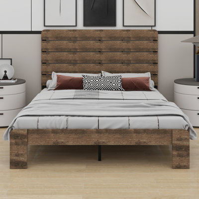 Base de lit plateforme en bois