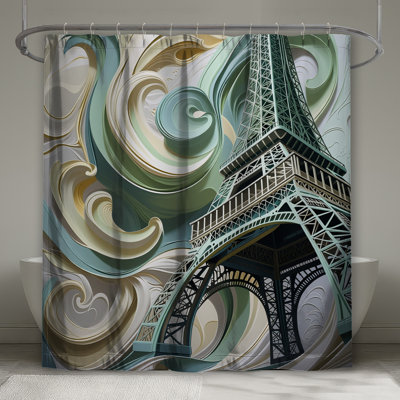 Rideau de douche Tour Eiffel - Décoration de salle de bain moderne