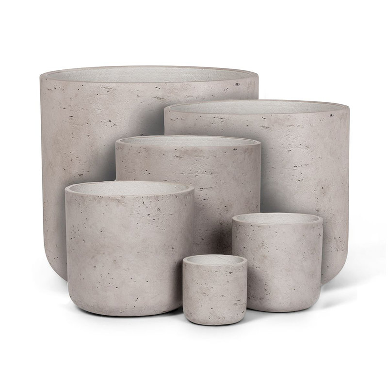Pot à fleurs suspendu en ciment, H 6 po x l 6 po x P 5 po