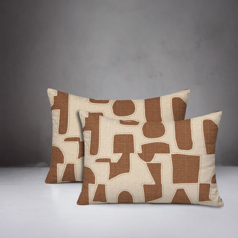 Coussin intérieur / extérieur réversible Jara, 25 x 18, Ocre