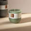 Bougie pilier verte Goblet 4x4 - Élégante décoration intérieure non parfumée pour une ambiance durable et écologique