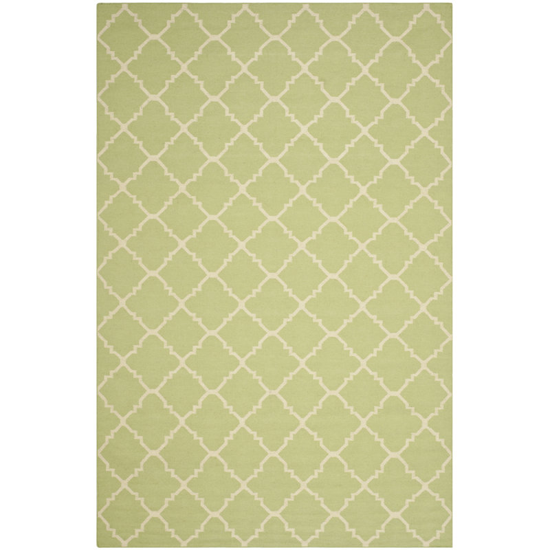 Valenzuela Geometric Wool Hand Woven Area Rug, Rectangle 183 x 274 cm