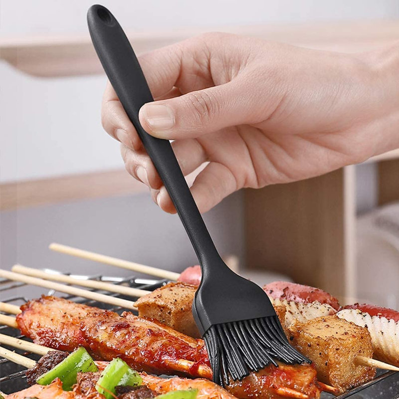 Brosses en silicone, brosse à pâtisserie, sauces à marinade, sauces au beurre, marinades pour la cuisson au barbecue, gâteaux, desserts, grillades (8 pièces)