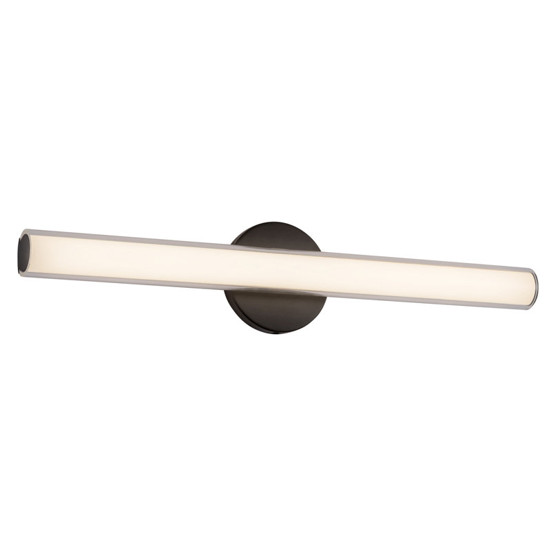 Tole 24-in Black dimmable LED Wall Sconce, Matte Black