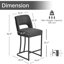 Tabouret de bar moderne en similicuir avec cadre en métal, ensemble de 6 tabourets de bar modernes à hauteur de comptoir avec découpe-1771480966-1771480968