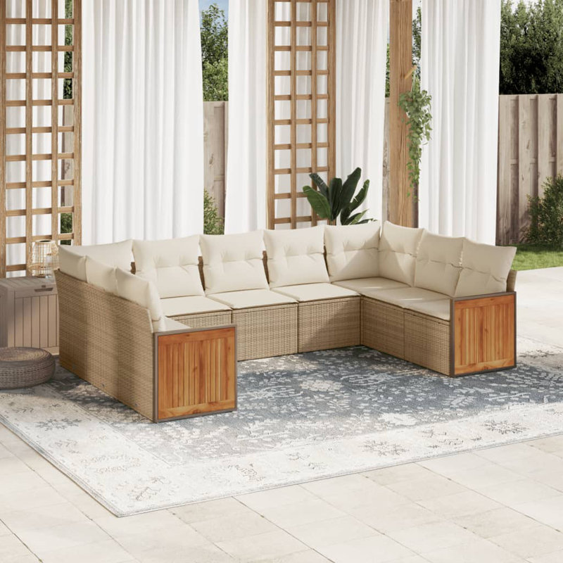 Vidaxl Garden Sofa Set Grey, Dark Grey