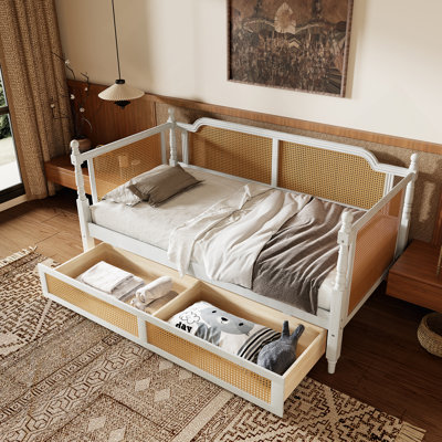 Rattan Daybed With 2 Drawers