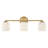 Sophisticated Three-Light Ribbed Glass Bath Vanity Light-122467654