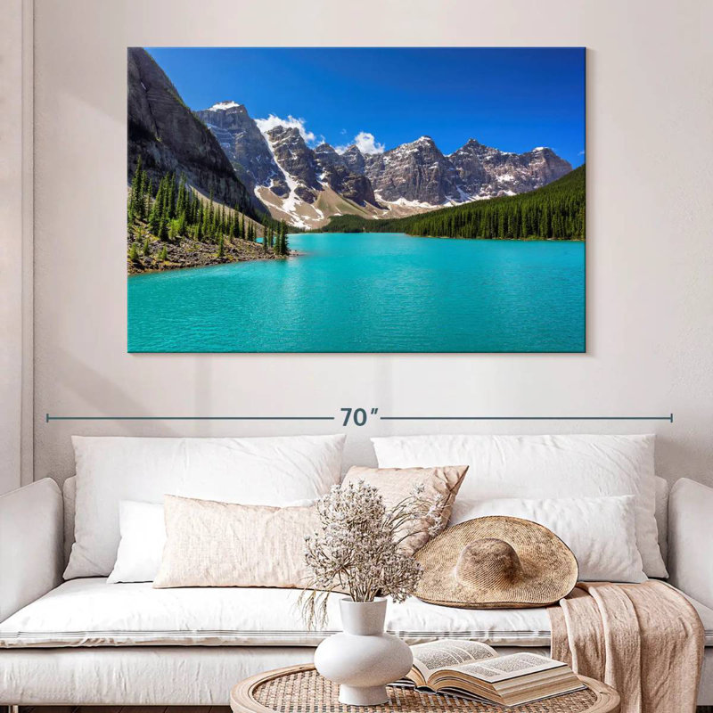 Alvord turquoise, lac Moraine, H 34 po x l 51 po
