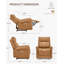 Fauteuil inclinable électrique avec siège surdimensionné 35,4 po-133657323