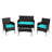 Wicker - Person Patio Conversation Set with Cushions-1541953078-1556298126
