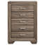 Ensemble de chambre avec très grand lit 5 pièces Groveson Eastern Taupe-116469244