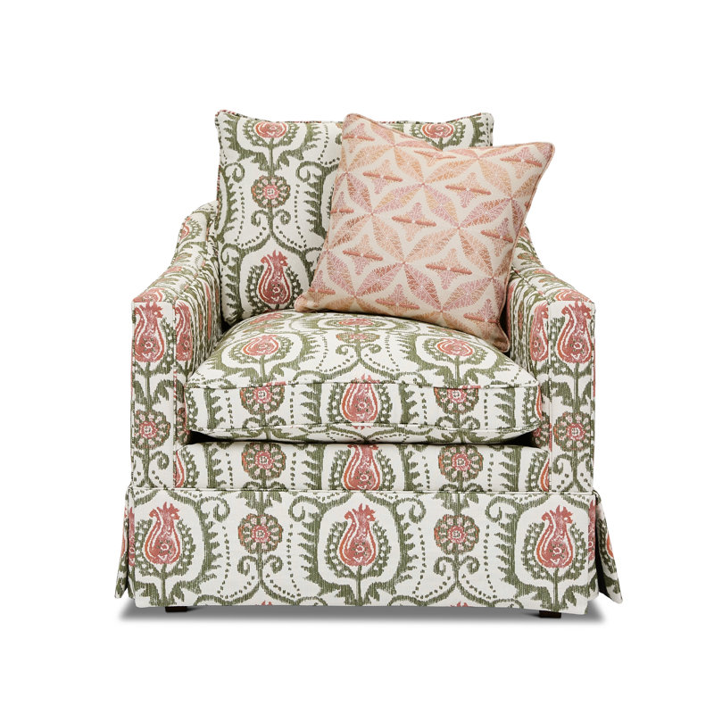 Chaise à jupe Helena, Pink & Green Polyester
