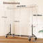 Adjustable Rolling Clothing Rack