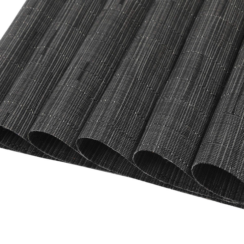 Ensemble de 7 napperons de table ronds avec passe-partout et tapis de table ronds résistants à la chaleur (7), Noir / gris
