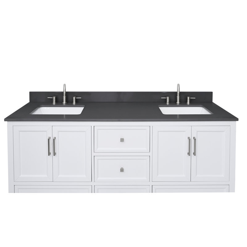 Lotte 73'' W Double Vanity Top, Ural Gray