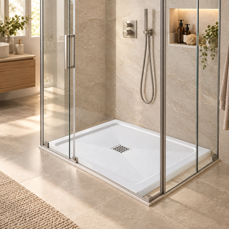 MPIRE SMC Ultra Slim Square Shower Tray 900 x 900mm – White