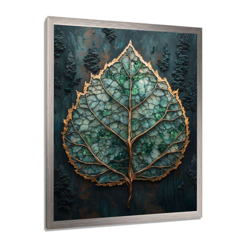 Alysha - impressions sur toile florales, Argent argent, H 20 po x l 12 po, Reproduction encadrée d'une seule photo