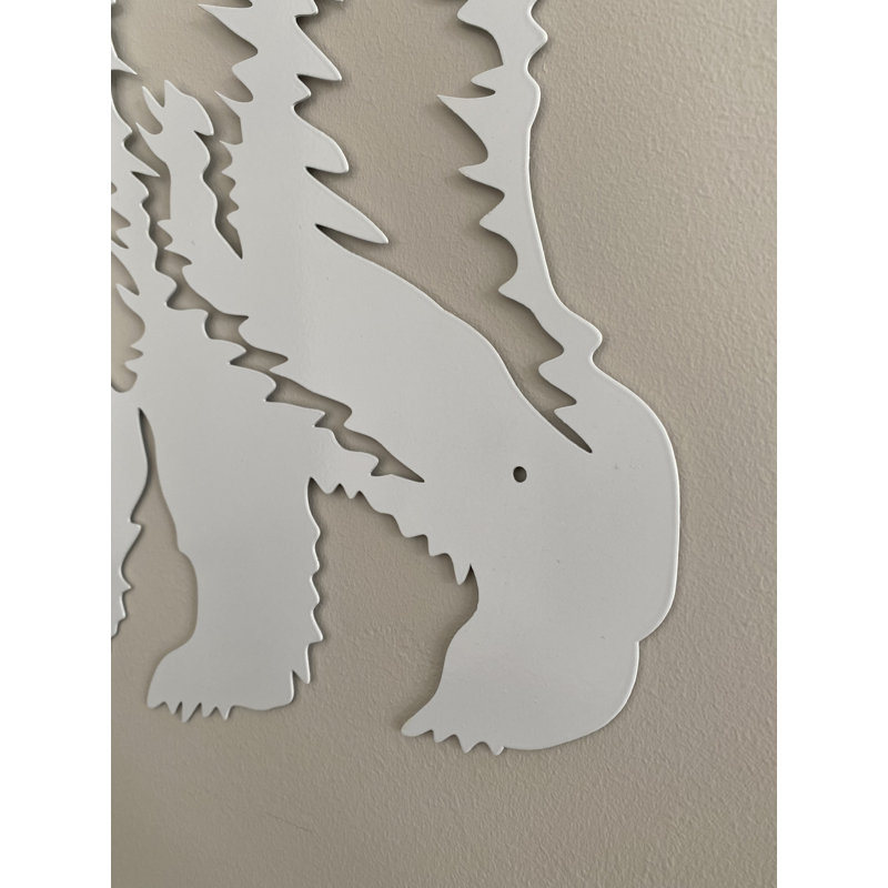 Handmade Landscape & Nature Wall Decor on Metal, White