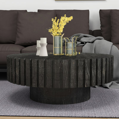 Black Coffee Table Of 31.4 - Inch, Suitable For Different Home Areas, Exquisite Workmanship, Lightweight Design, Quick And Easy Assembly, Stable Base, Comfortable Assembly Inch Use, Minimalist Style,
