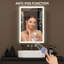 LED Bathroom Mirror Cabinet with Charging, Storage Cupboard with Built-in Rack &USB&Type-C
