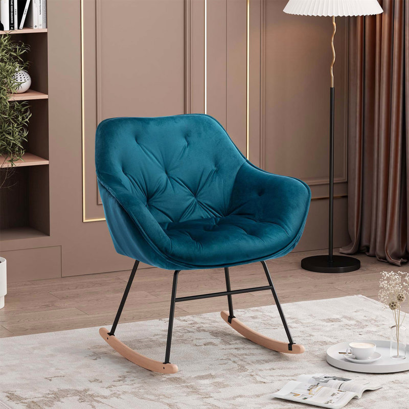 Chaise berçante, Bleu sarcelle