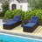 Ebern Designs 1 Pcs Patio Chaise Lounge With 6-level Backrest Comfy Seat Cushion & Headrest Backyard-2107115946