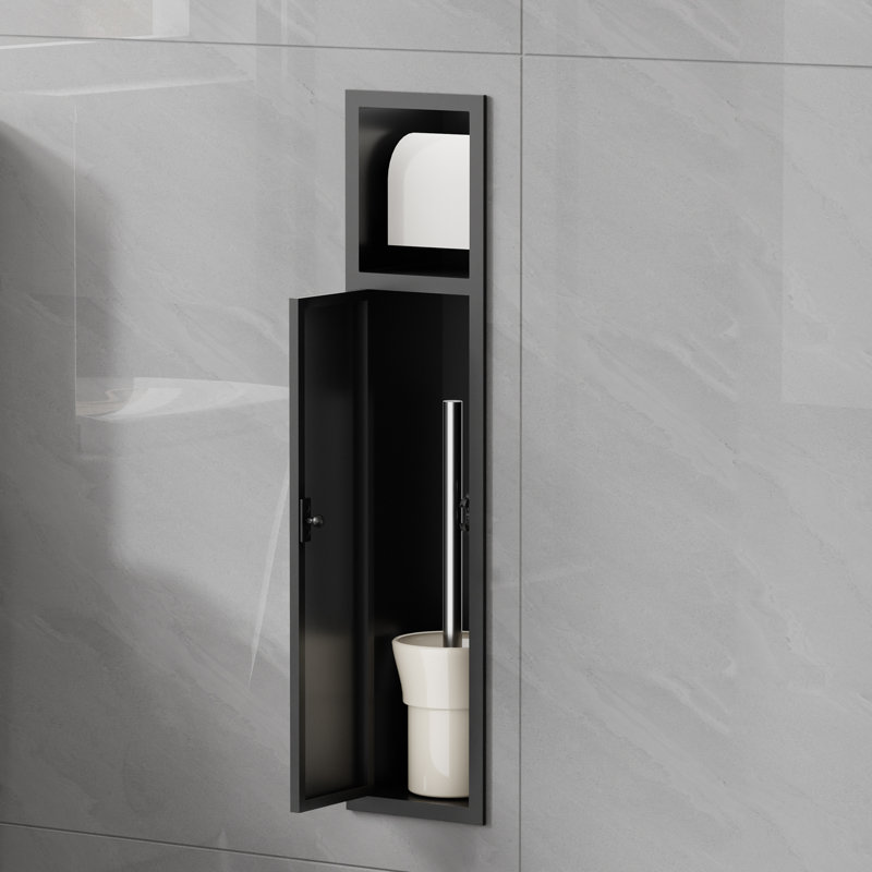 Wall Mounted Toilet Paper Holder, Black