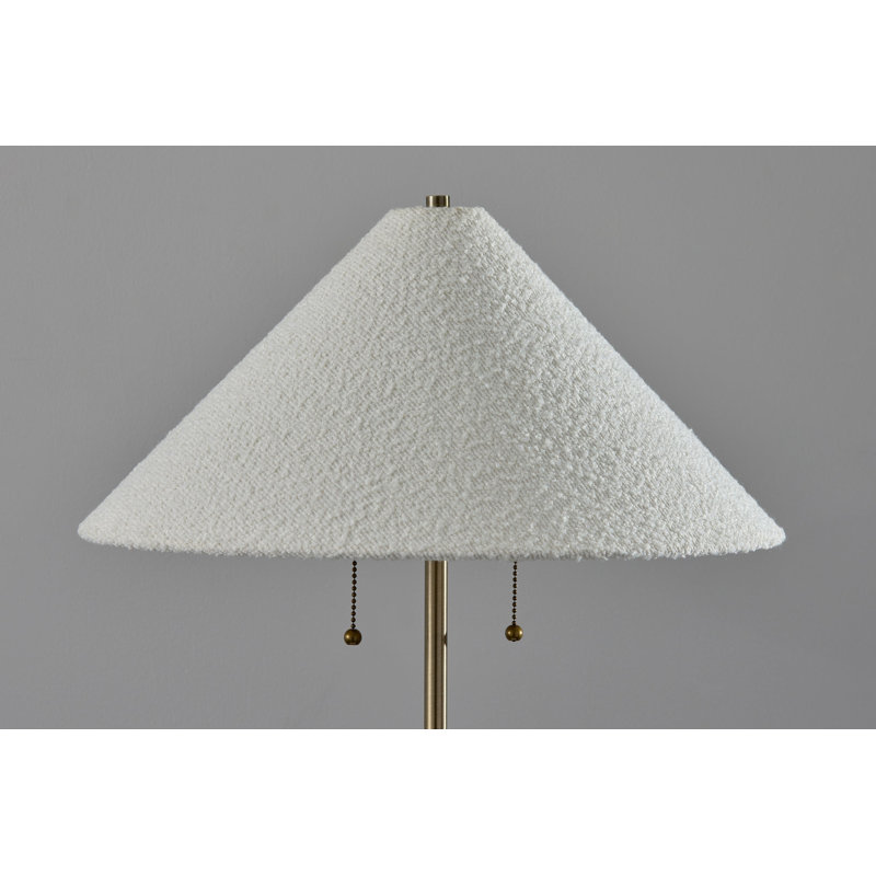Lampe sur pied Waylon, Blanc, Blanc