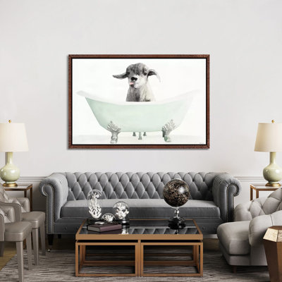 Vintage Tub With Goat - Painting on Canvas