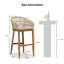 Ensemble de 2 tabourets de bar Purplr, cadre en rotin et aluminium avec coussin résistant aux taches-2114703785