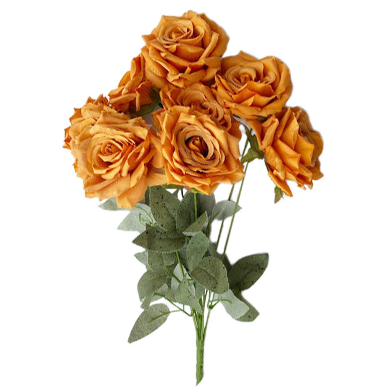 2 paquets de roses artificielles, Orange