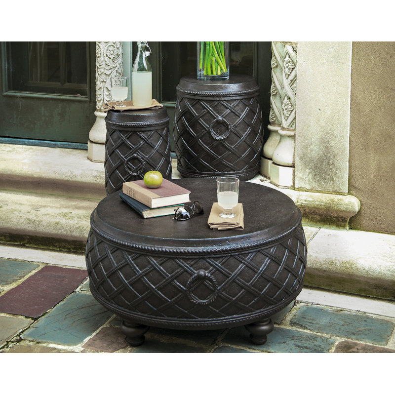 Moroccan Round Outdoor Side Table ,, 17" Diameter