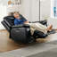 Ensemble de salon inclinable électrique en cuir synthétique 3 pièces avec canapé et fauteuil inclinable-1987107341